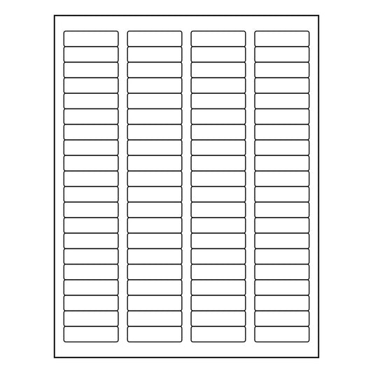 1.75" x 0.5" Sheet Labels | 80 UP | 1,000 Pack