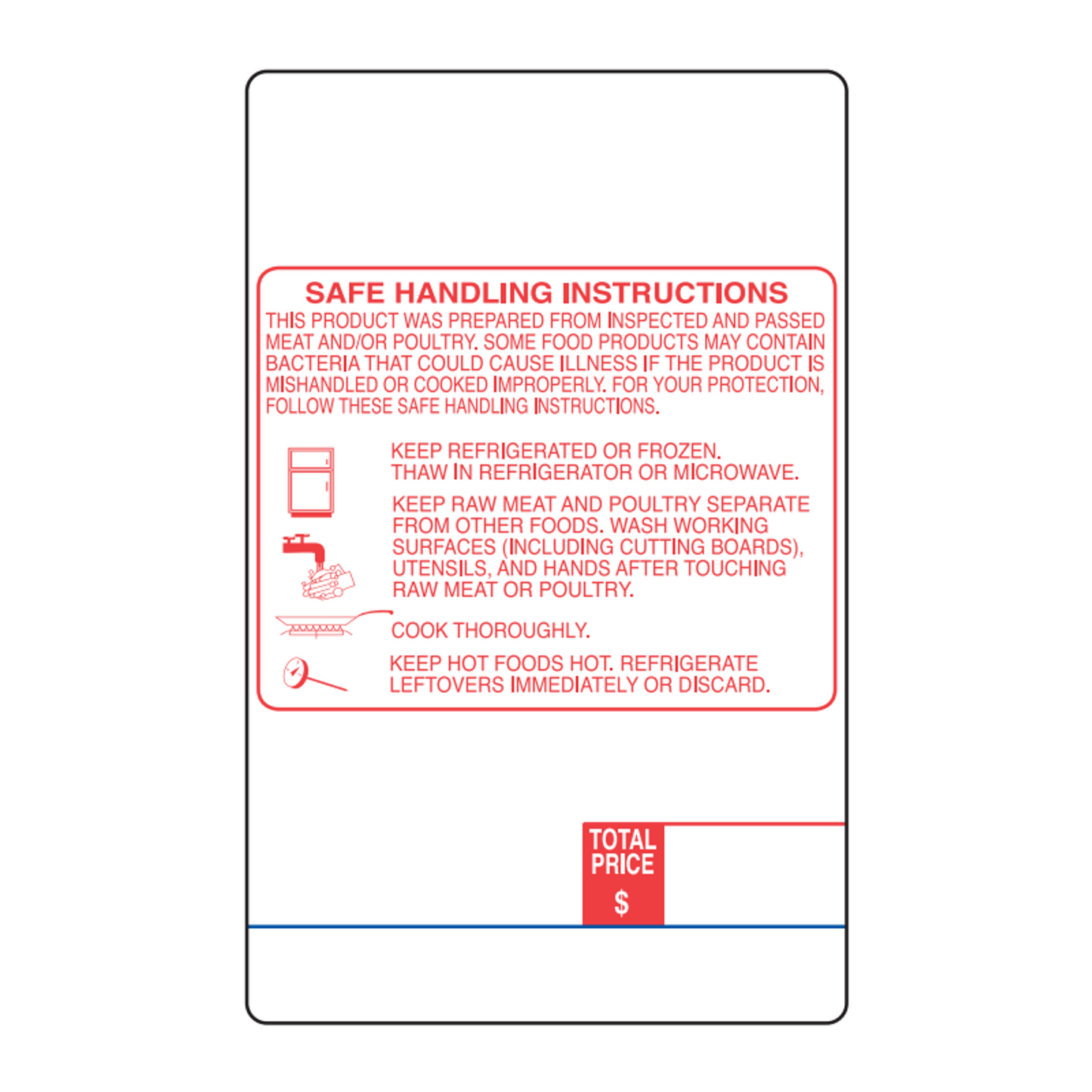 DIGI 60mm x 95mm Safe Handling Scale Labels – 15 Rolls of 665 Labels
