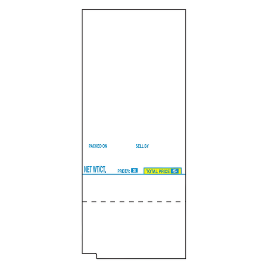 TEC 48mm x 112.7mm Perforated Scale Labels – 16 Rolls of 225 Labels