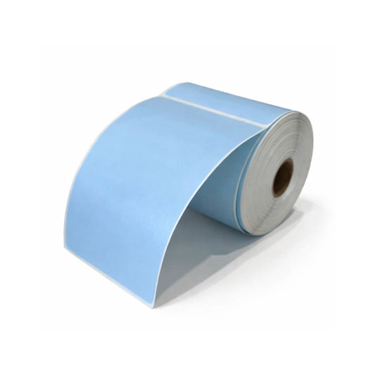 4" x 6" Blue Thermal Transfer Labels on 1" Core – 12 Rolls of 250 Labels