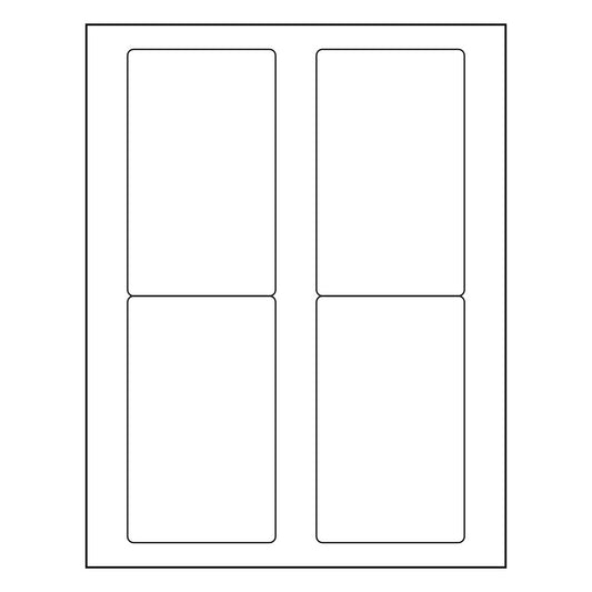 3" x 5" Sheet Labels | 4 UP | 1,000 Pack