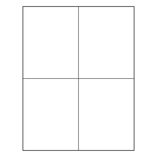 4.25" x 5.5" Sheet Labels | 4 UP | 1,000 Pack