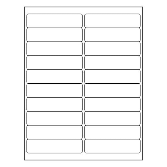 4" x 1" Sheet Labels | 20 UP | 1,000 Pack