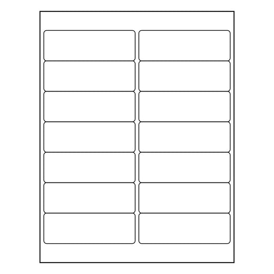 4" x 1.33" Sheet Labels | 14 UP | 1,000 Pack