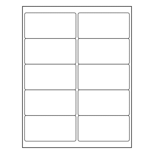 4" x 2" Sheet Labels | 10 UP | 1,000 Pack