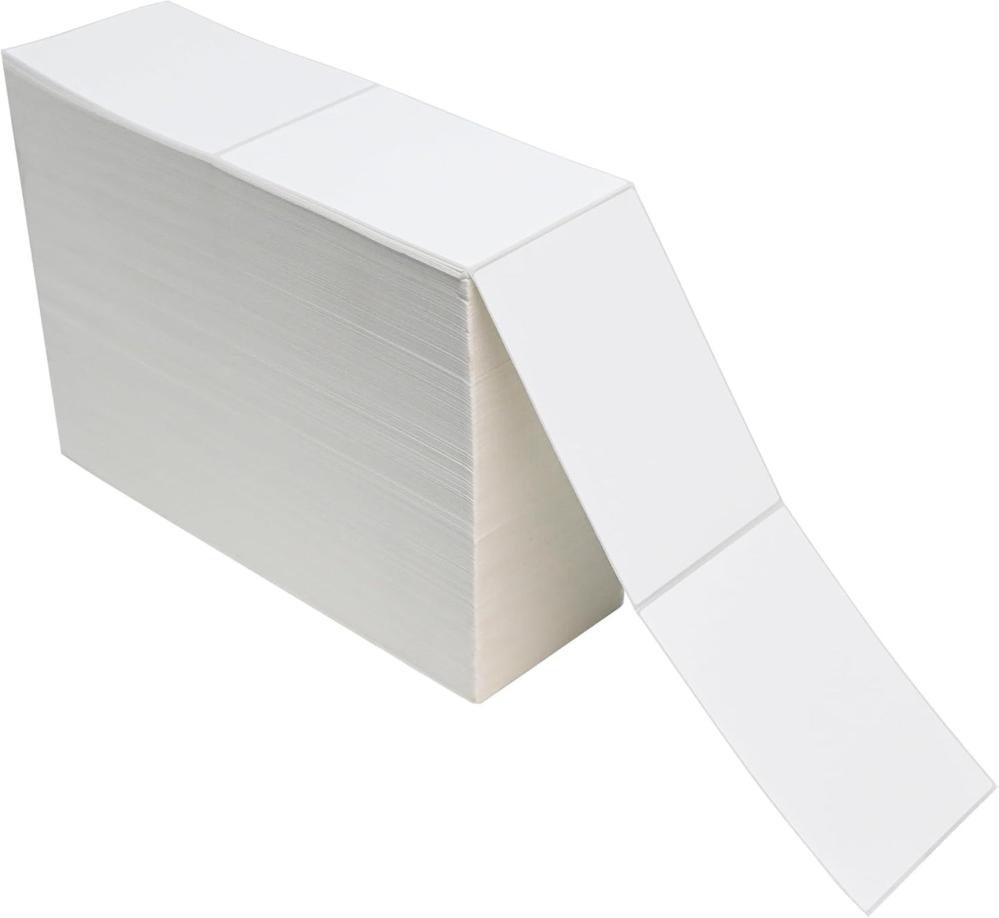 4" x 6" White Thermal Transfer Fanfold Labels – 2 Stacks of 2,000 Labels