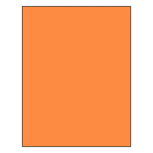 8.5" x 11" Sheet Labels | 1 UP | Fluorescent Orange | 1,000 Pack
