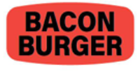 Bacon Burger Label | Roll of 1,000