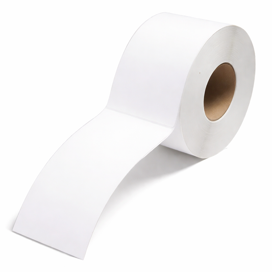 4" x 8" White Direct Thermal Labels on 3" Core – 4 Rolls of 750 Labels