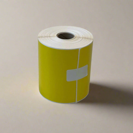 4" x 6" Yellow Thermal Transfer Labels on 1" Core – 12 Rolls of 250 Labels