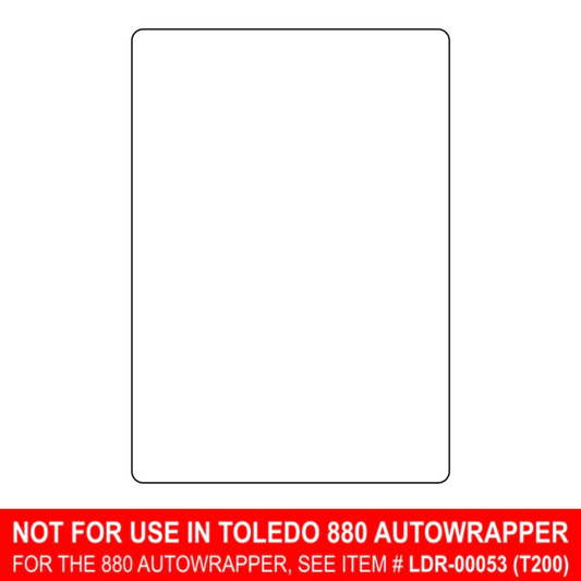 Mettler Toledo 2.625" x 3.75" Scale Labels on 4" Core for 315 – 5 Rolls of 2,500 Labels