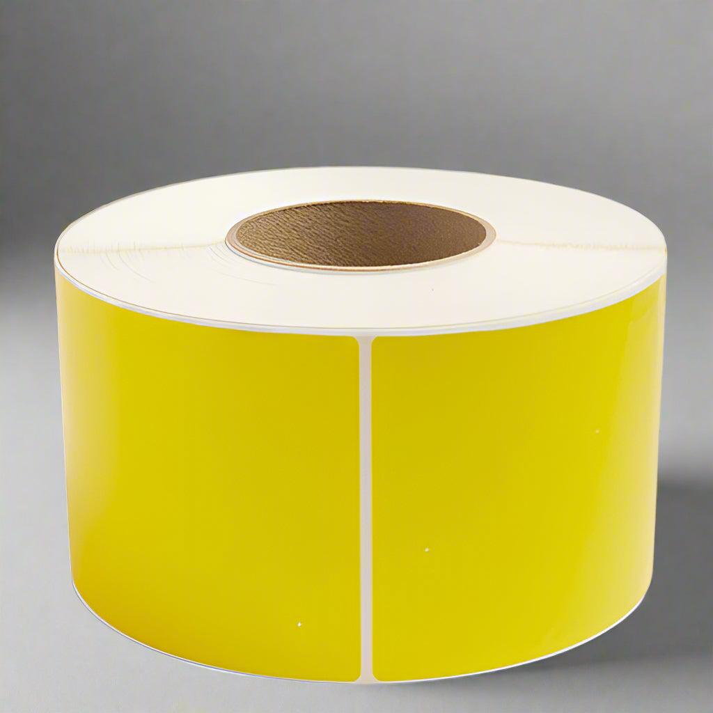 4" x 6" Thermal Transfer Yellow Floodcoat | 1,000 roll | 4 Pack