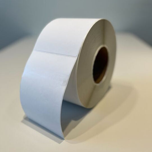 4" x 6" White Non-Top-Coated Direct Thermal Labels on 3" Core – 4 Rolls of 1,000 Labels