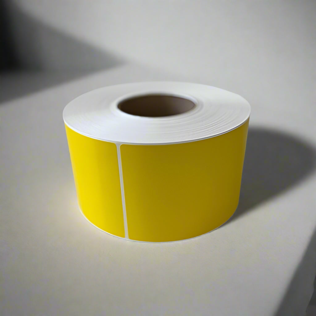 4" x 6" Direct Thermal Yellow Floodcoat | 1,000 roll | 4 Pack
