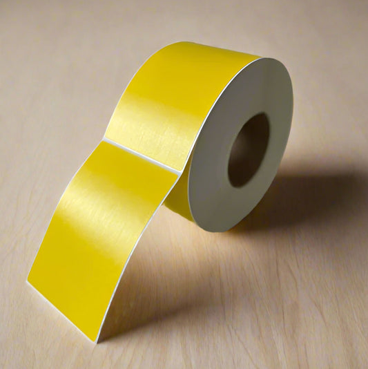 4" x 6" Yellow Direct Thermal Labels on 3" Core – 4 Rolls of 1,000 Labels