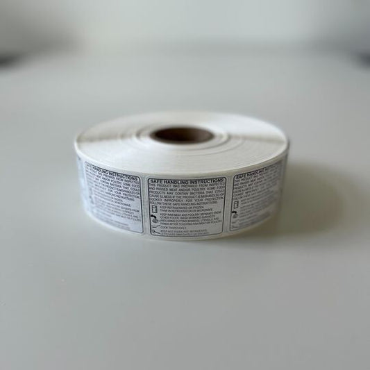1.5" x 1.78" Safe Handling Instructions | 2,000 Roll | 10 Pack