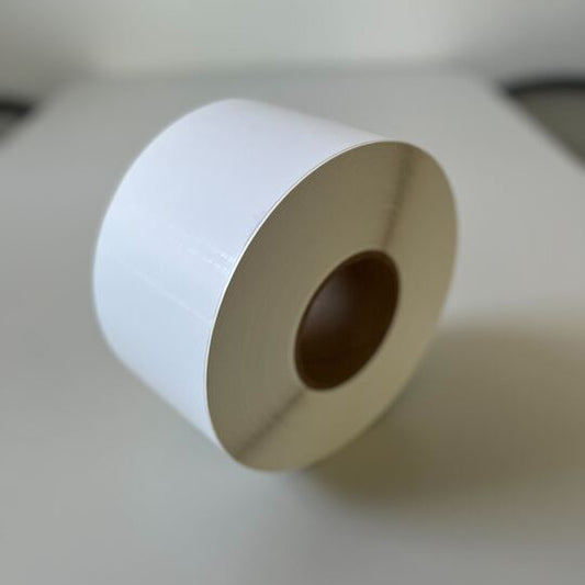4" x 8" White Direct Thermal Labels on 3" Core (No Perforation) – 4 Rolls of 750 Labels