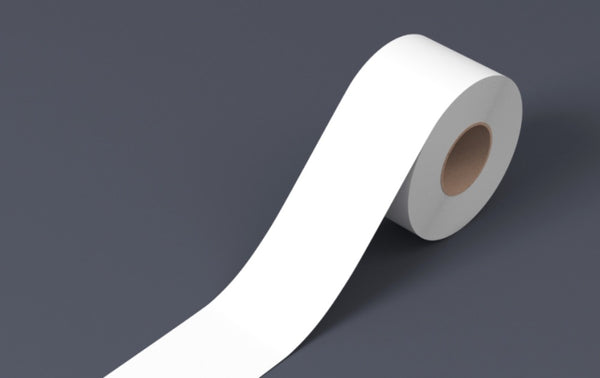 Linerless Label Roll Fanned Out