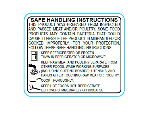 1.5" x 1.78" Safe Handling Instructions | 2,000 Roll | 10 Pack