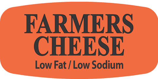 Farmers Cheese Low Fat / Low Sodium Label | Roll of 1,000