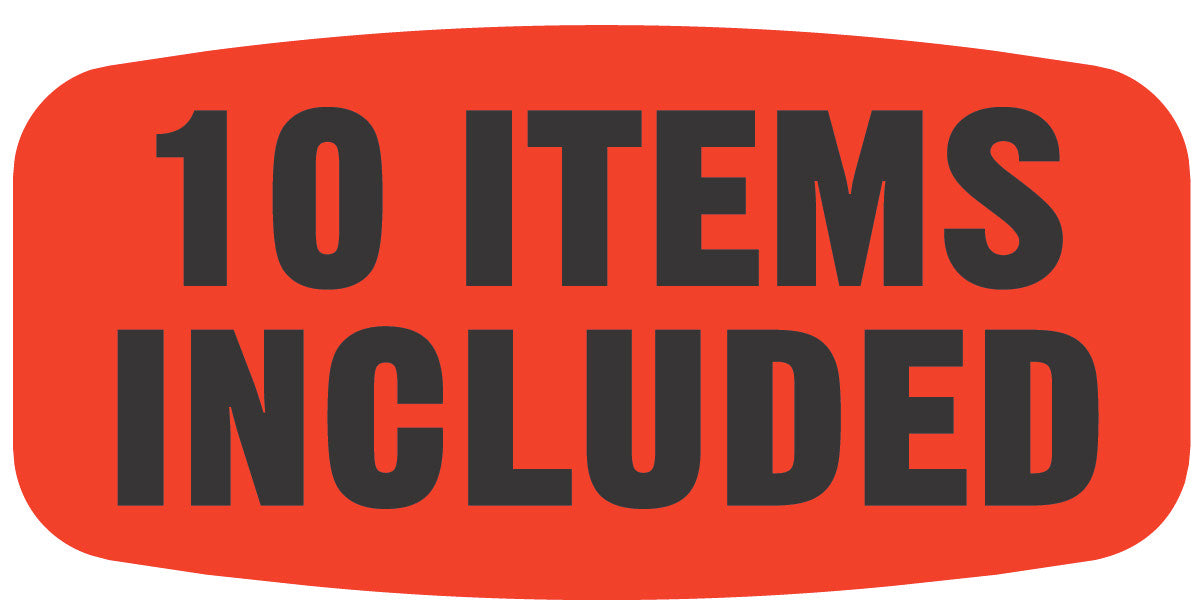 10 Items Included Label | Roll of 1,000