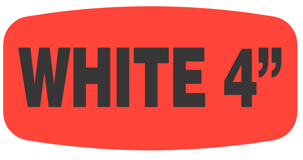 White 4 in Label | Roll of 1,000
