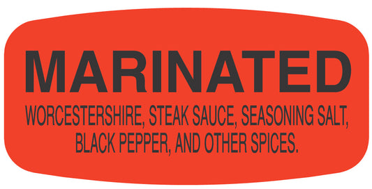 Marinated w/ing Label | Roll of 1,000