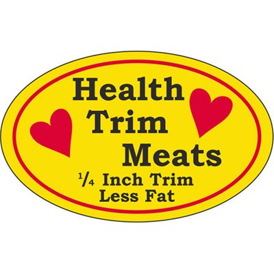 Health Trim Meats 1/4 inch Label
