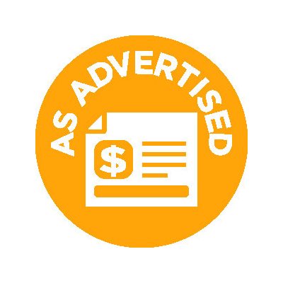 As Advertised (icon) Label