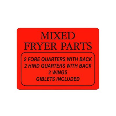 Mixed Fryer Parts (2 / 2 / 2) Label