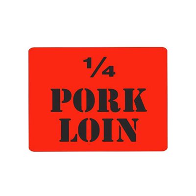 1/4 Pork Loin Label