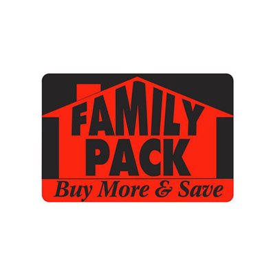 Family Pack (w/ house) Label