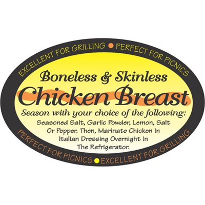 Chicken Breast Boneless / Skinless Label