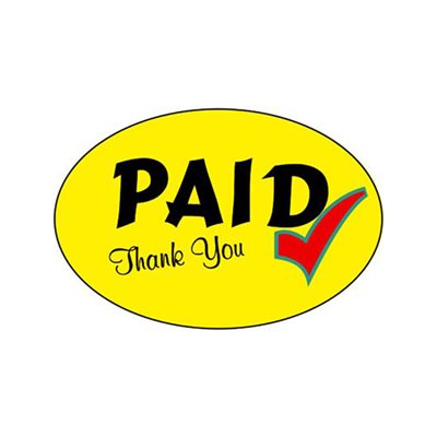 Paid Thank You Label
