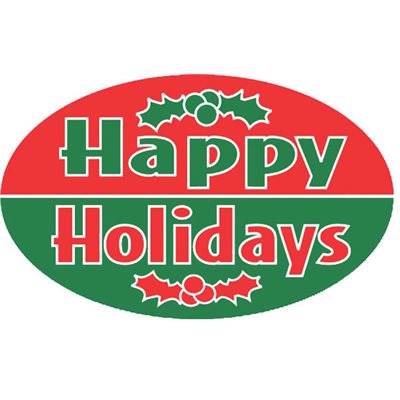 Happy Holidays (w/ Holly) Label