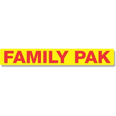 Family Pak Label