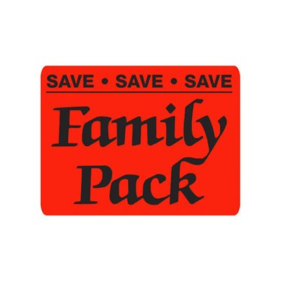 Family Pack - Save Save Save Label