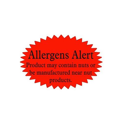 1000 X FOOD ALLERGEN ALLERGY WARNING ALERT SAFETY STICKER/LABEL 500 PER 1000 X FOOD ALLERGEN ALLERGY WARNING ALERT SAFETY STICKER/LABEL 500 PER