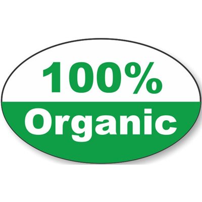 100% Organic Label