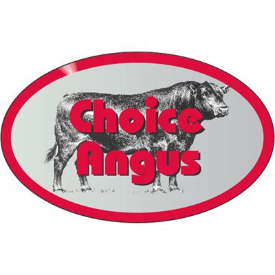 Choice Angus (w/ steer) Label