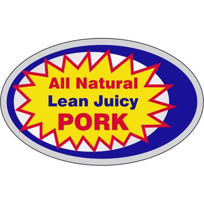 All Natural Lean Juicy Pork Label