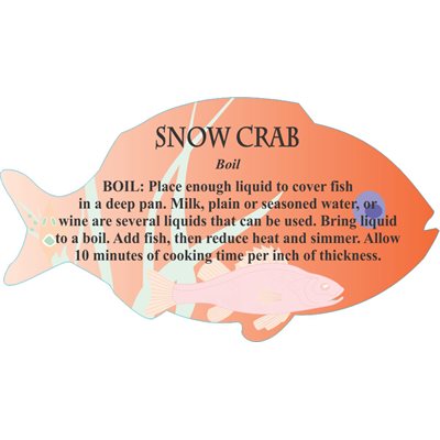Snow Crab Cooking Recipe Label