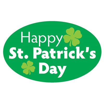 Happy St. Patrick's Day Label