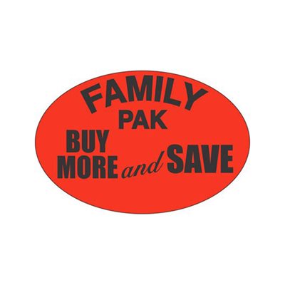 Family Pak Buy More and Save Label