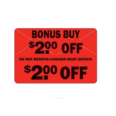 Bonus Buy - $2.00 Off (tearoff) Label