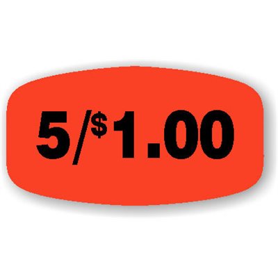 5 / $1.00 Label