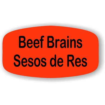 Beef Brains / Sesos de Res Label