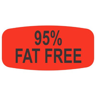 95% Fat Free Label