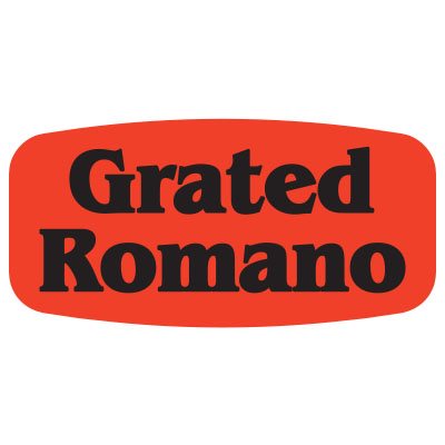 Grated Romano Label