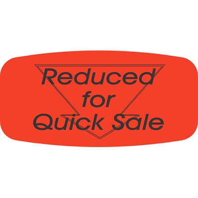 Reduced for Quick Sale Label